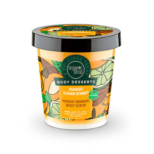 Exfoliante corporal sorbete de azúcar mango de Body Desserts, 450 ml