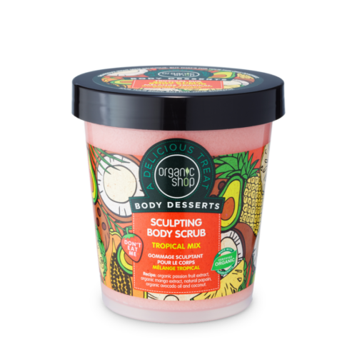 Exfoliante corporal modelador Mezcla Tropical de Body Desserts Organic Shop 450 ml
