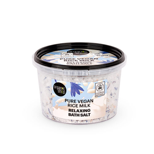 Sal de baño relajante Organic Shop con leche de arroz vegana en formato de 300 g